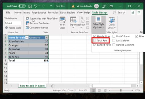 How to add row in the footer that sum each column .